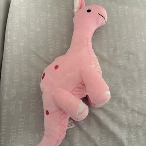 Easter Pink Dinosaur Stuffed Animal 18” x 7” wearing bunny eats nwt holiday home